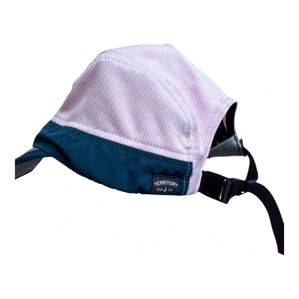 Territory Run Co Summit Canyon Pink and Purple Five Panel Running Hat